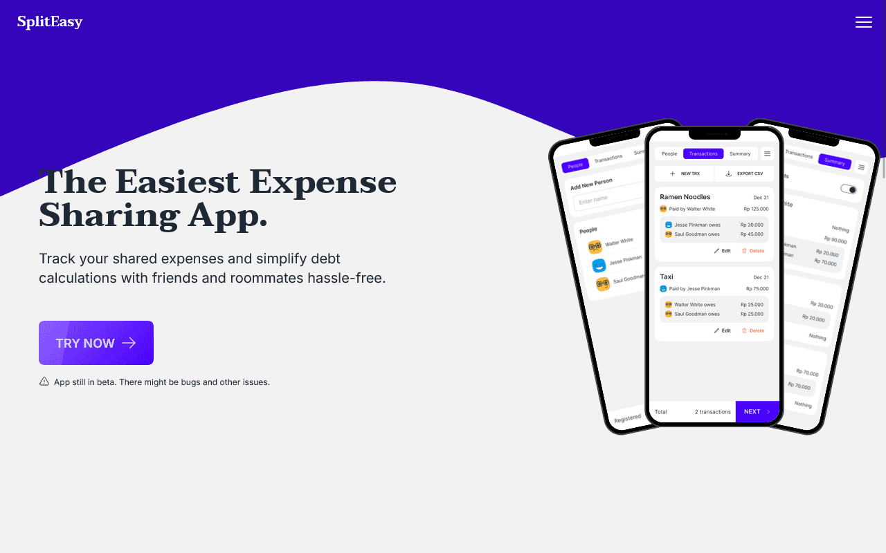 SplitEasy | An Expense Sharing App